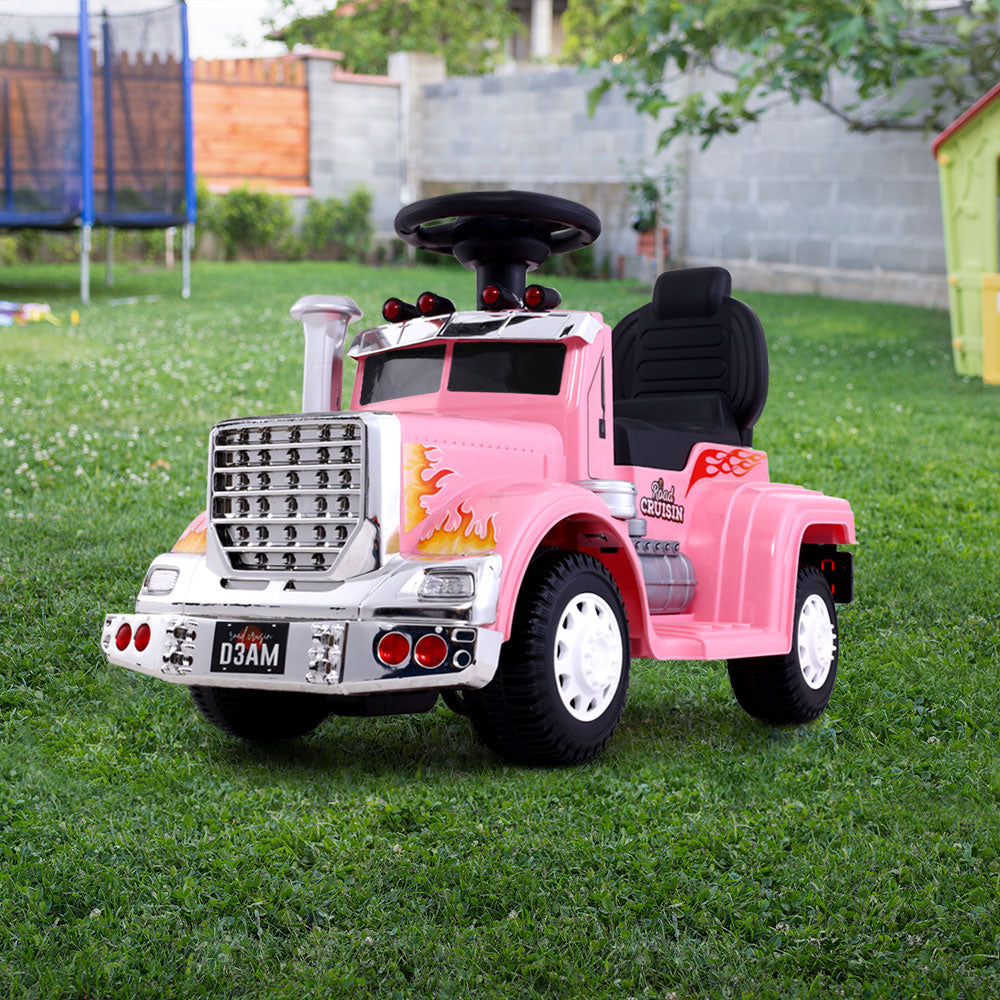 Kids Ride On Pink Electric Truck - Battery Operated