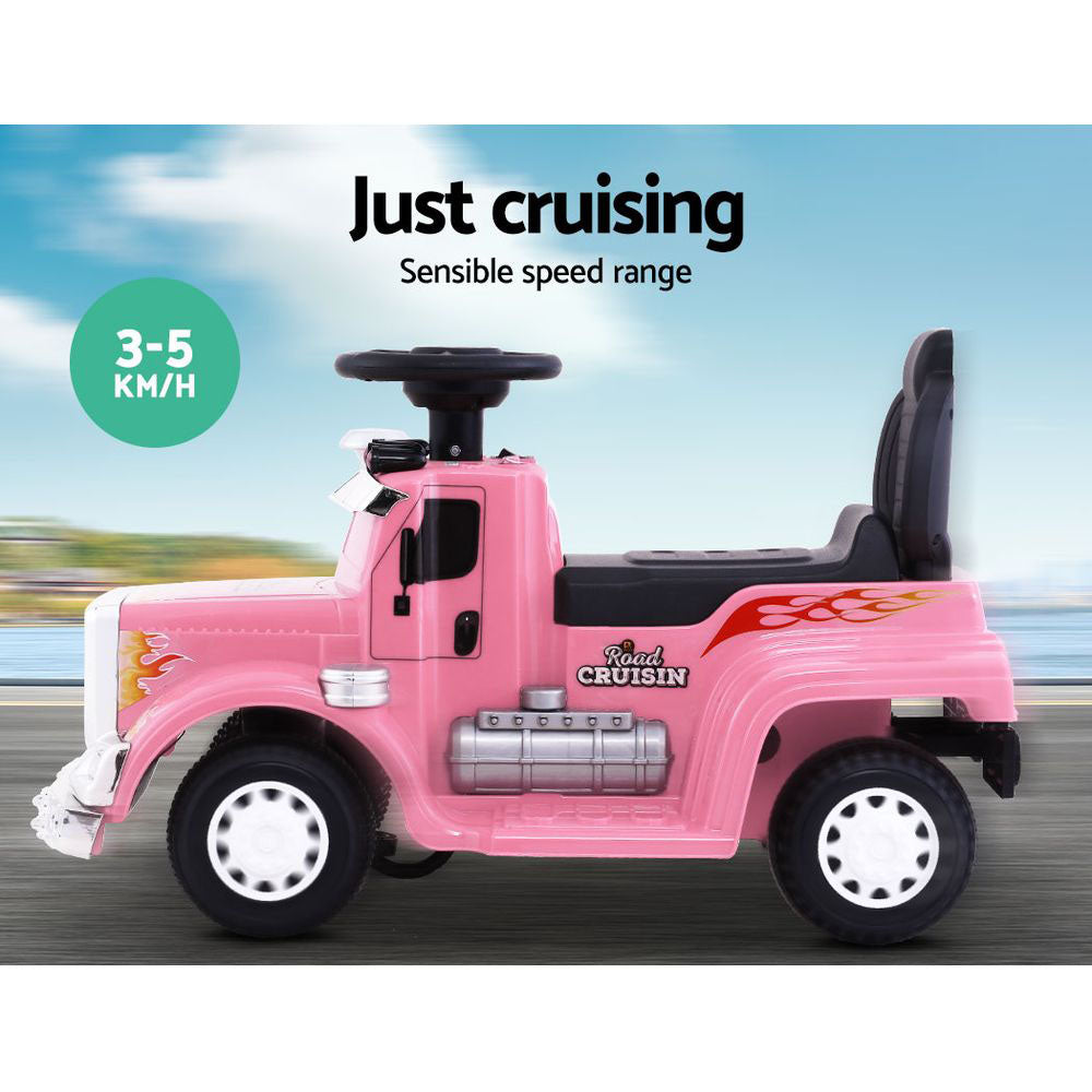 Kids Ride On Pink Electric Truck - Battery Operated