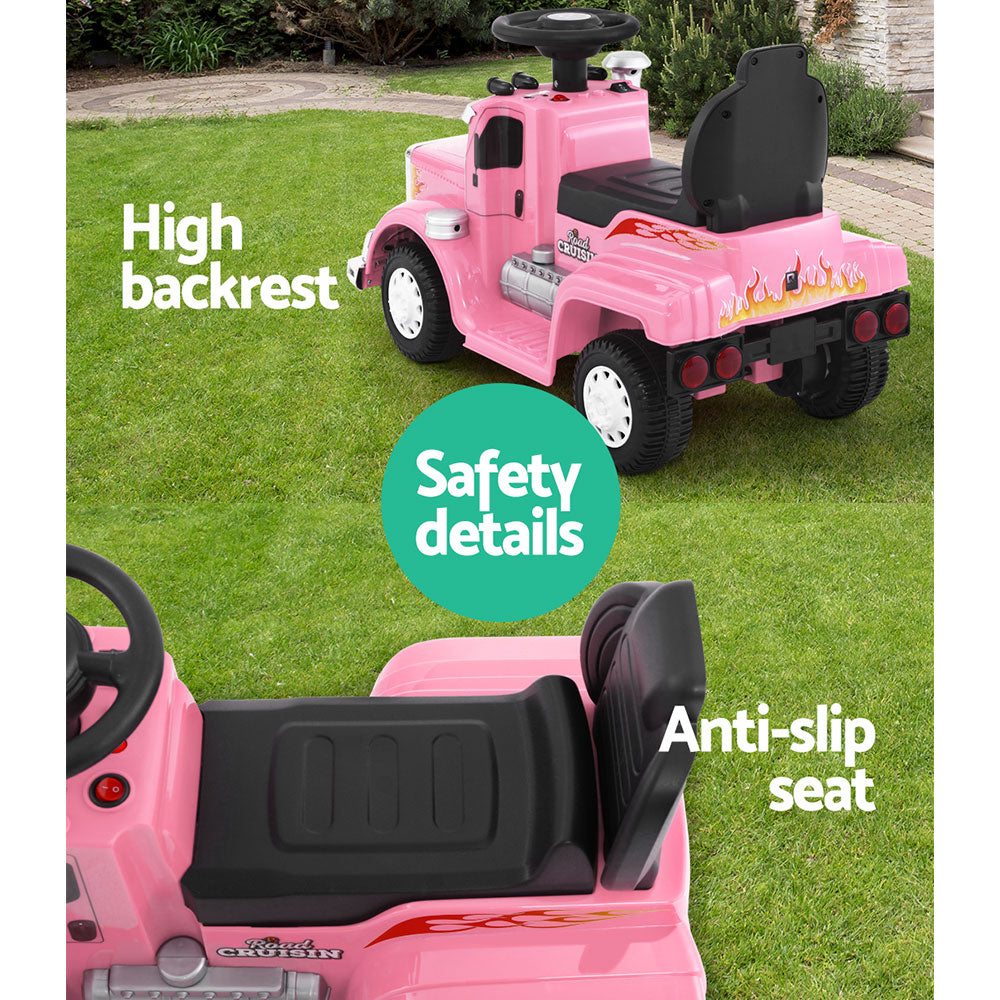 Kids Ride On Pink Electric Truck - Battery Operated