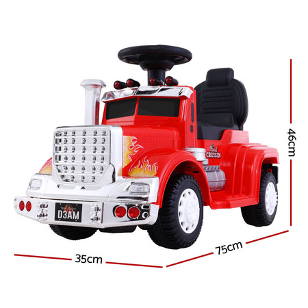 Kids Ride On Red Electric Truck - Battery Operated