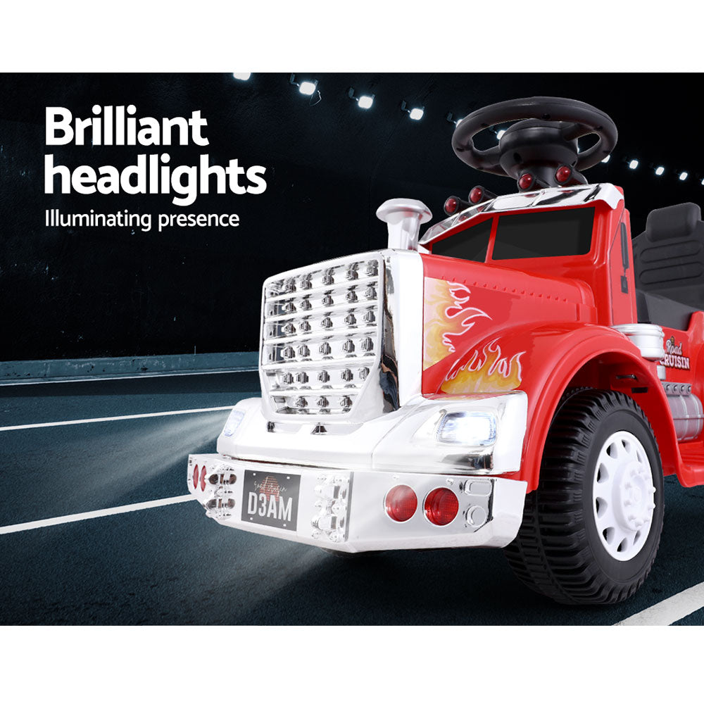 Kids Ride On Red Electric Truck - Battery Operated