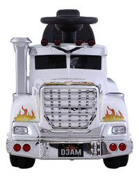 Kids Ride On White Electric Truck - Battery Operated
