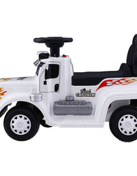 Kids Ride On White Electric Truck - Battery Operated
