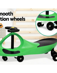 Rigo Kids Ride On Swing Car  -Green
