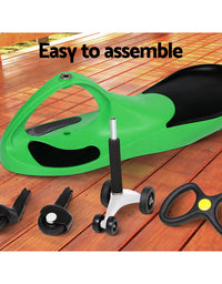 Rigo Kids Ride On Swing Car  -Green
