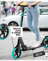 Lascoota Pulse - Adult Kick Push Commuter Scooter l Aqua
