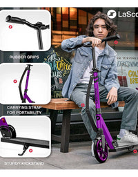 Lascoota Pulse - Adult Kick Push Commuter Scooter  l Plum
