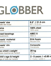 Globber Go Kids Balance Bike - Lime Charcoal (2-5 years)
