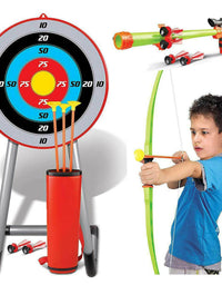 New Kingsport Large 2 in 1 Archery Set Kids Suction Arrows Target 90cm Stand

