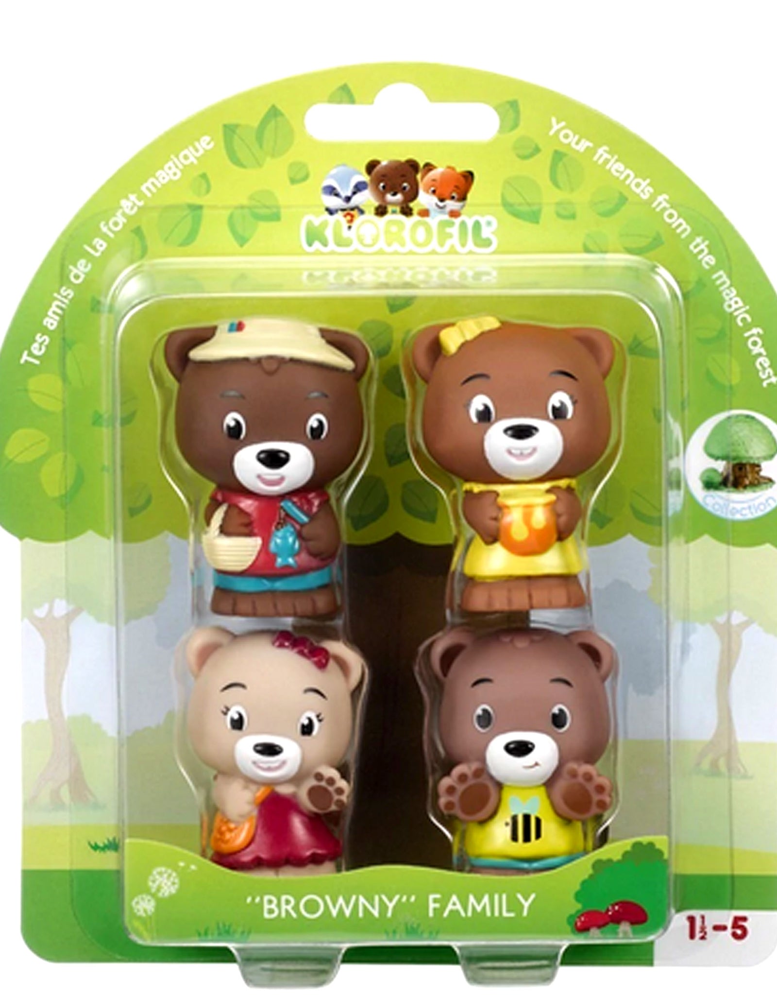 Klorofil Browny Bear Family Set of 4 - The Magic Tree House Series