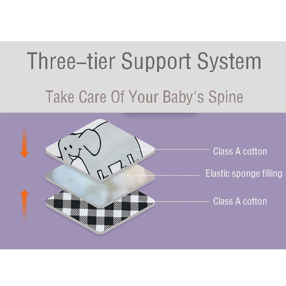 Portable Crib Middle Bed Baby Play Removable Bionic Four PCS Set Cartoon Print