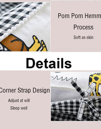 Portable Crib Middle Bed Baby Play Removable Bionic Four PCS Set Cartoon Print
