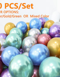 50PCS 5'' Latex Balloon Set Multicolor Metallic Birthday Wedding Party Decoration

