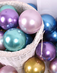 50PCS 5'' Latex Balloon Set Multicolor Metallic Birthday Wedding Party Decoration
