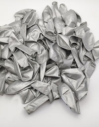 50PCS 5'' Latex Balloon Set Metallic Silver Birthday Wedding Party Decoration
