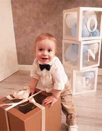 ONE Balloons Box Clear Gift Boxes Gift Birthday Baby Shower Party AU
