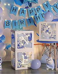ONE Balloons Box Clear Gift Boxes Gift Birthday Baby Shower Party AU
