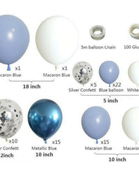 104PCS Blue Balloon Arch Kit Set Garland Birthday Wedding Baby Shower Party Decor
