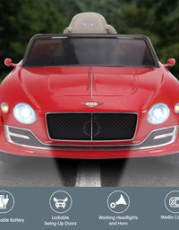 Kahuna Bentley Exp 12 Speed 6E Licensed Kids Ride On Electric Car Remote Control - Red
