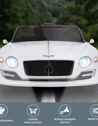 Kahuna Bentley Exp 12 Speed 6E Licensed Kids Ride On Electric Car Remote Control - White
