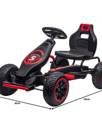 Kahuna G18 Kids Ride On Pedal Powered Go Kart Racing Style - Red
