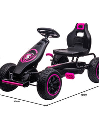 Kahuna G18 Kids Ride On Pedal Go Kart - Rose Pink
