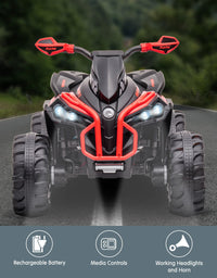Kahuna GTS99 Kids Electric Ride On Quad Bike Toy ATV 50W - Red
