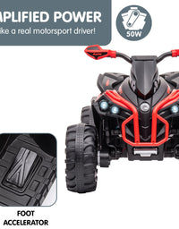 Kahuna GTS99 Kids Electric Ride On Quad Bike Toy ATV 50W - Red
