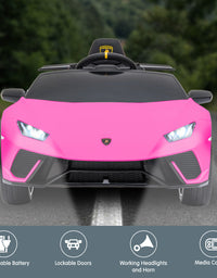 Kahuna Lamborghini Performante Kids Electric Ride On Car Remote Control by Kahuna - Pink
