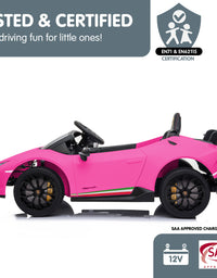 Kahuna Lamborghini Performante Kids Electric Ride On Car Remote Control by Kahuna - Pink
