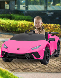 Kahuna Lamborghini Performante Kids Electric Ride On Car Remote Control by Kahuna - Pink
