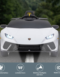 Kahuna Lamborghini Performante Kids Electric Ride On Car Remote Control by Kahuna - White
