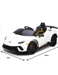 Kahuna Lamborghini Performante Kids Electric Ride On Car Remote Control by Kahuna - White
