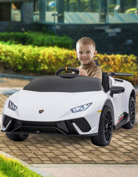 Kahuna Lamborghini Performante Kids Electric Ride On Car Remote Control by Kahuna - White
