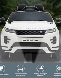 Kahuna Land Rover Licensed Kids Electric Ride On Car Remote Control - White
