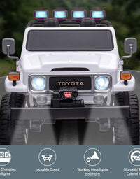 Kahuna Licensed Toyota FJ-40 Kids Ride On Electric Toy Car 80W - White
