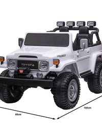 Kahuna Licensed Toyota FJ-40 Kids Ride On Electric Toy Car 80W - White
