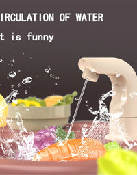 65pcs 93cm Children Kitchen Kitchenware Play Toy Simulation Steam Spray Cooking Set Cookware Tableware Gift Brown Color
