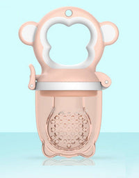 2 X Newborn Baby Food Fruit Nipple Feeder Pacifier Safety Silicone Feeding Tool Pink Small
