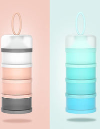 Baby Formula Milk Powder Snack Stackable 4 Layers Dispenser Container Infant Toddler Pink Blue
