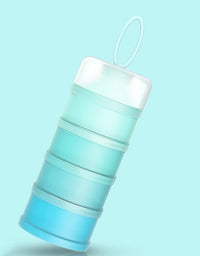 Baby Formula Milk Powder Snack Stackable 4 Layers Dispenser Container Infant Toddler Pink Blue
