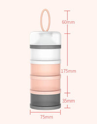 Baby Formula Milk Powder Snack Stackable 4 Layers Dispenser Container Infant Toddler Pink Blue
