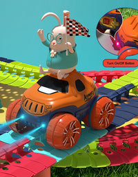 Changeable Track In The Dark Track with LED Light-Up Race Car Flexible Track Toy 184
