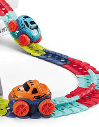 Changeable Track In The Dark Track with LED Light-Up Race Car Flexible Track Toy 184

