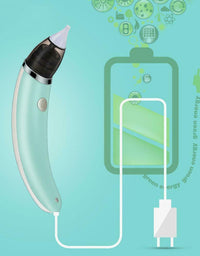 Baby Nasal Aspirator Electric Safe Hygienic Nose Cleaner Snot Sucker For baby (Green)
