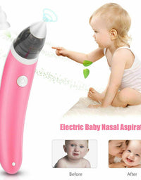 Baby Nasal Aspirator Electric Safe Hygienic Nose Cleaner Snot Sucker For baby (Red)
