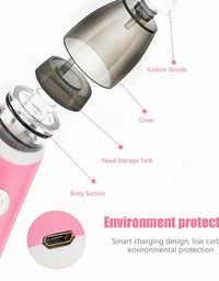 Baby Nasal Aspirator Electric Safe Hygienic Nose Cleaner Snot Sucker For baby (Red)
