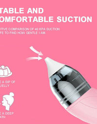 Baby Nasal Aspirator Electric Safe Hygienic Nose Cleaner Snot Sucker For baby (Red)
