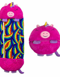 Kids Sleeping Bag Happy Children Toy Plush Pink Unicorn Large
