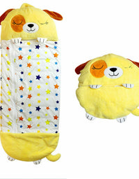 Kids Sleeping Bag Happy Children Toy Plush Yellow Dog Large
